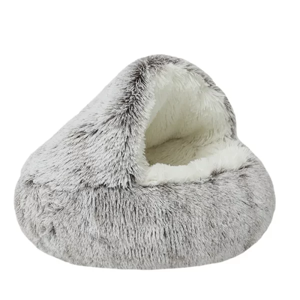 Round Plush Pet Bed - Image 2