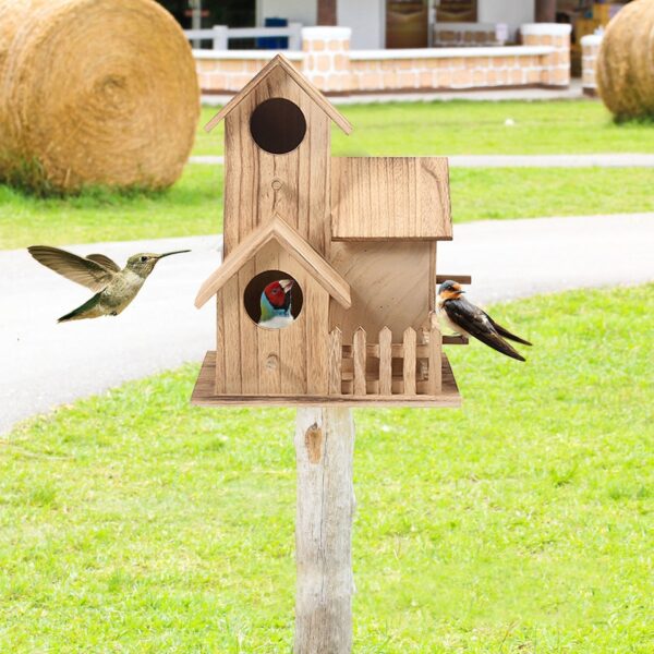 Creative Wooden Bird House - Image 13