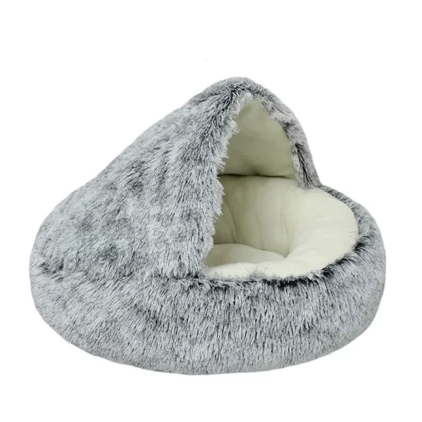 Round Plush Pet Bed - Image 3