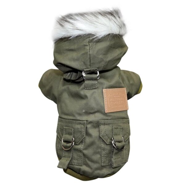 Winter Dog Coat with Hoodie - Image 3