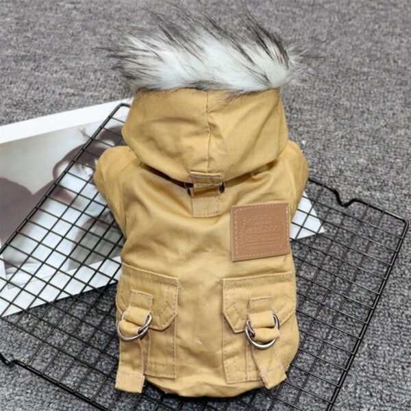 Winter Dog Coat with Hoodie - Image 2