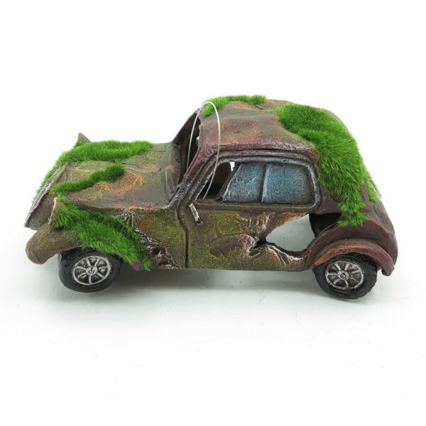 Moss Vintage Old Car Aquarium Decoration - Image 7