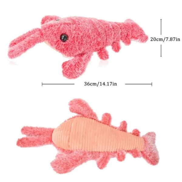 Jumping Shrimp Cat Interactive Toys Electric Lobster Washable Plush Toys Vibration Sensor Cats Toy Pet Dog Kitten Stuffed Toy - Image 5