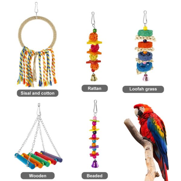 7Pcs Parrot Toys Kit - Image 3