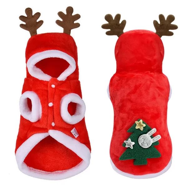 Elk Pet Cats Dogs Christmas Clothes for Winter - Image 2