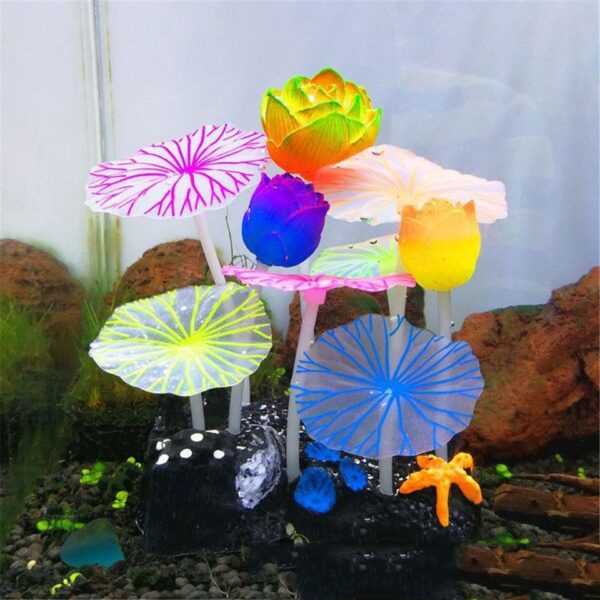 9pcs Aquarium Fluorescent Artificial Plants - Image 2