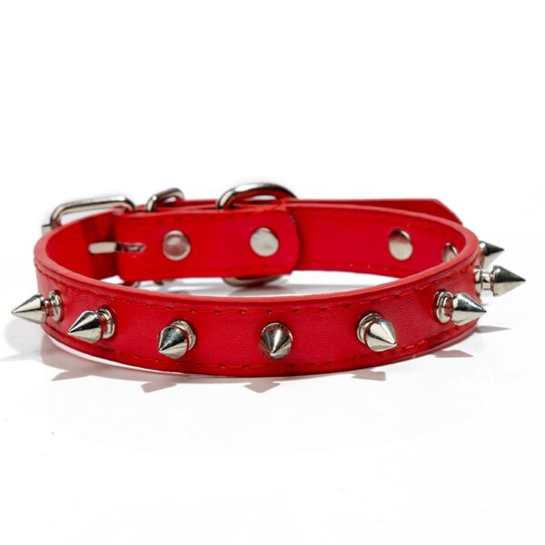 Colorful Spiked Leather Collar for Cats - Image 7