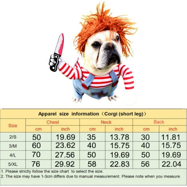 Chucky Doll Halloween Dog Costume - Image 7