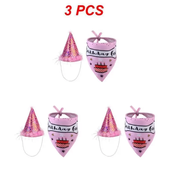 1~10PCS Birthday Party Hat and Bandana - Image 2