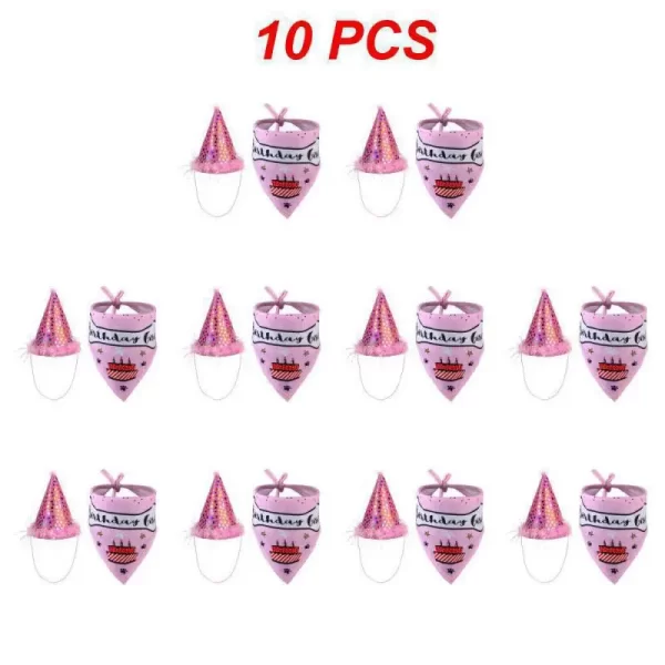 1~10PCS Birthday Party Hat and Bandana - Image 5