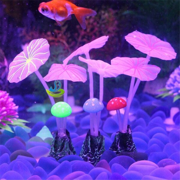 9pcs Aquarium Fluorescent Artificial Plants - Image 8