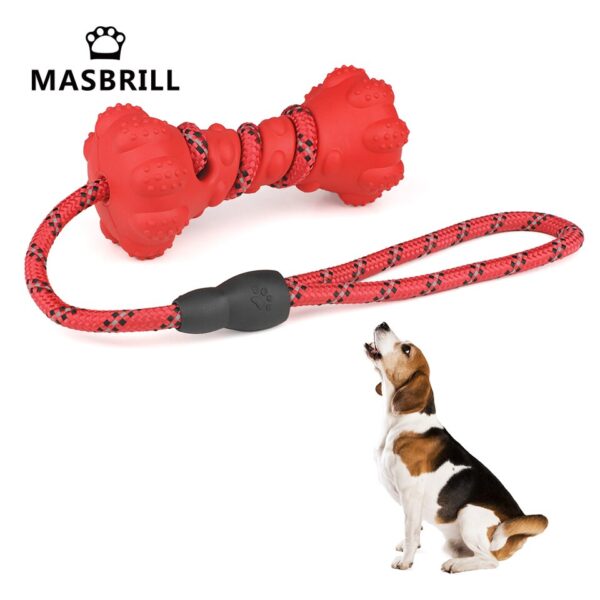 Interactive Rubber Dumbbell Chew Toys - Image 2