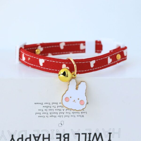 Heart-Shaped Breakaway Cat Collar with Bell - Image 7