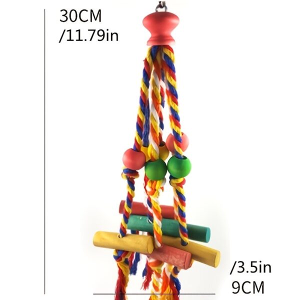 Colorful Parrot Toy Cotton Rope - Image 6