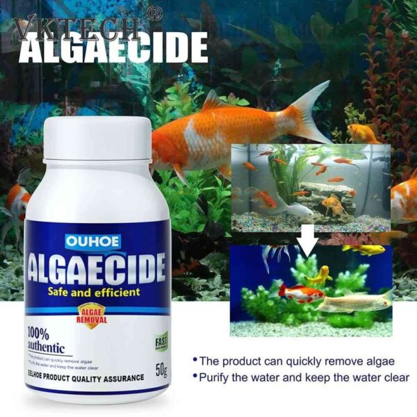 Aquarium Algaecide - 50g Water Algae Control and Moss Remover for Fish Tanks