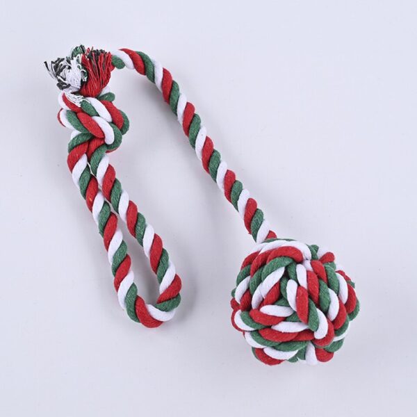 Hand Pull Cotton Rope Dog Knot Toy - Image 5