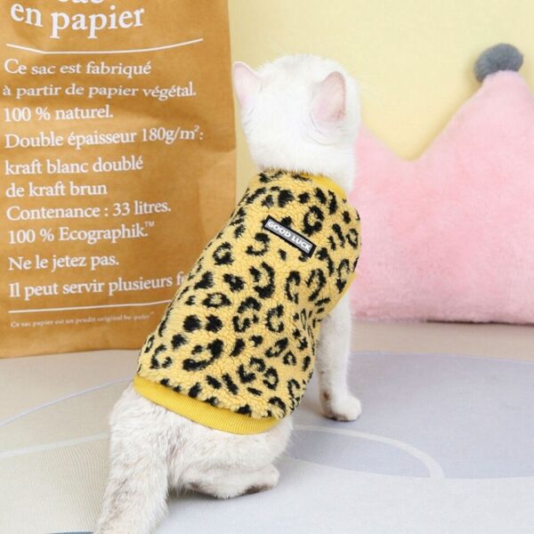 Fleece Leopard Print Vest - Image 3