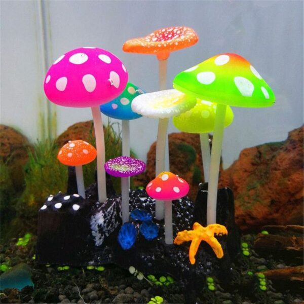 9pcs Aquarium Fluorescent Artificial Plants - Image 3