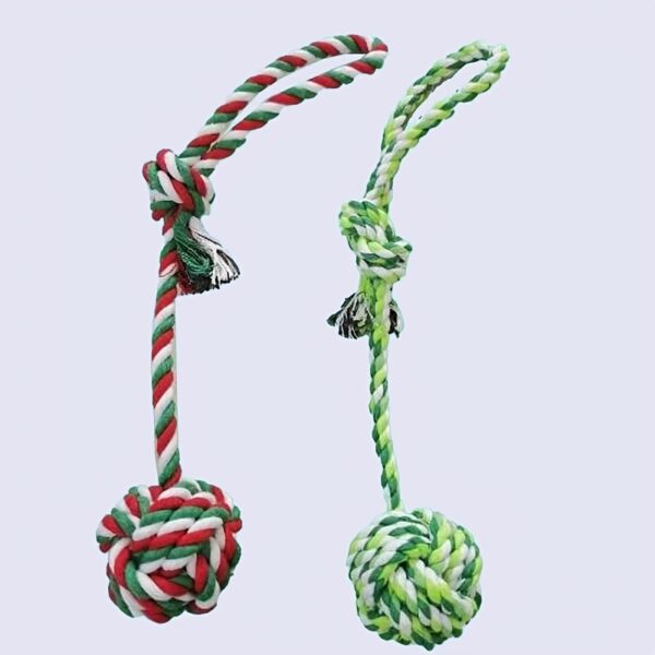 Hand Pull Cotton Rope Dog Knot Toy - Image 4