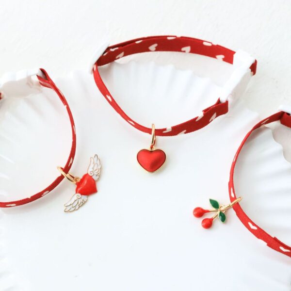 Heart-Shaped Breakaway Cat Collar with Bell - Image 13