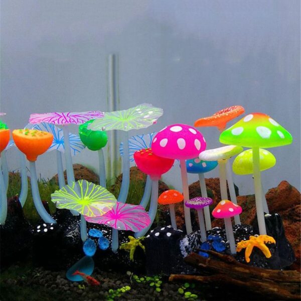 9pcs Aquarium Fluorescent Artificial Plants - Image 11