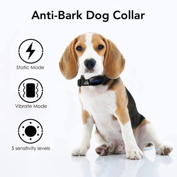 Anti-Bark Dog Collar with 7 Shock Modes & Vibration